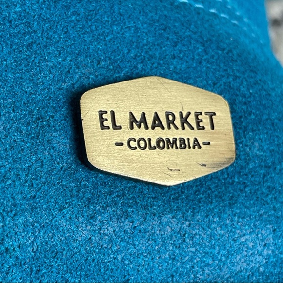 El Market Colombia Small Blue Leather Back Pack main image 9